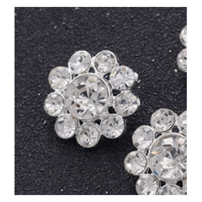 BLINGKNAPP  Blomst 20mm